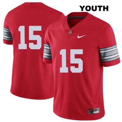 Youth NCAA Ohio State Buckeyes Jaylen Harris #15 College Stitched 2018 Spring Game No Name Authentic Nike Red Football Jersey JI20C63TX